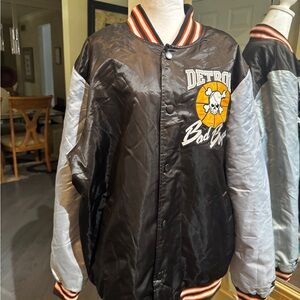 STARTER Vintage Detroit Pistons, Bad Boys Black & Silver‎ Bomber Jacket XL